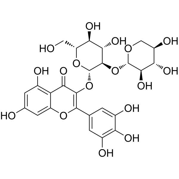Myricetin 3-O-beta-D-xylopyranosyl(1-2)-beta-D-glucopyranoside