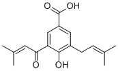 4-Hydroxy-3-(3-methyl-2-butenoyl)-5-(3-methyl-2-butenyl)benzoic acid