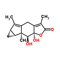 8beta,9alpha-Dihydroxylindan-4(5),7(11)-dien-8alpha,12-olide